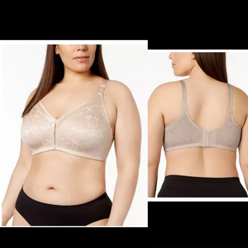 Bali Women Classic Support Lace Wirefree 42C Bra Soft Taupe 2916 Cool Comfort